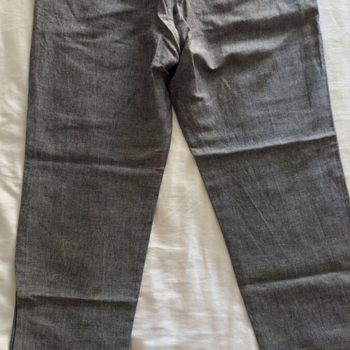 Men's Navy & Green Linen Pants Large gray like new
