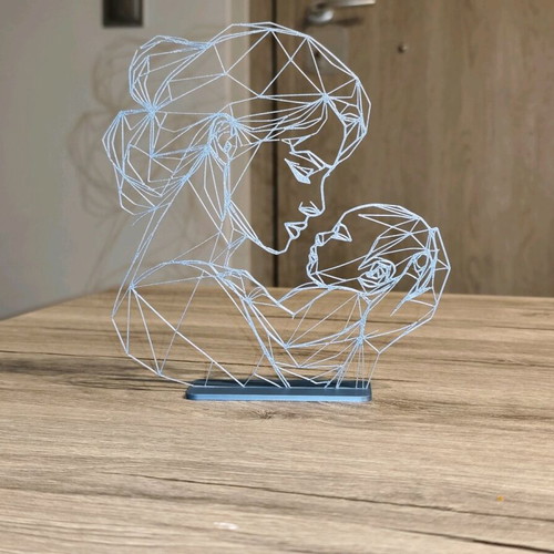 Modern Line Art table decor Mother and Child new