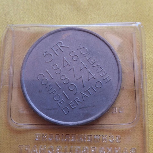 5 φράγκα Ελβετίας 1974 αναμνηστικό νόμισμα καινούργιο