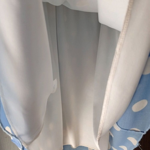 Women's strapless dress new, white and blue