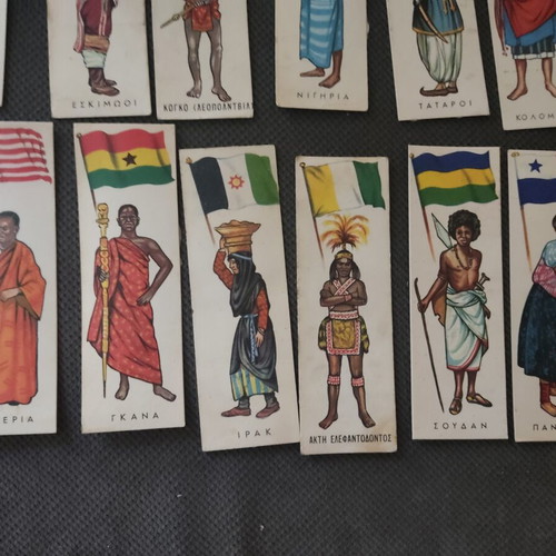 Melo collectible stickers used, pack of 12, traditional costumes