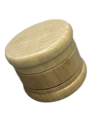 Bamboo grinder 56x45mm 2-compartment new with sieve