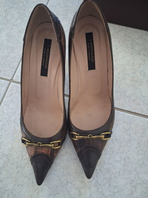 Bournazos classic leather pumps brown size 37.5 like new