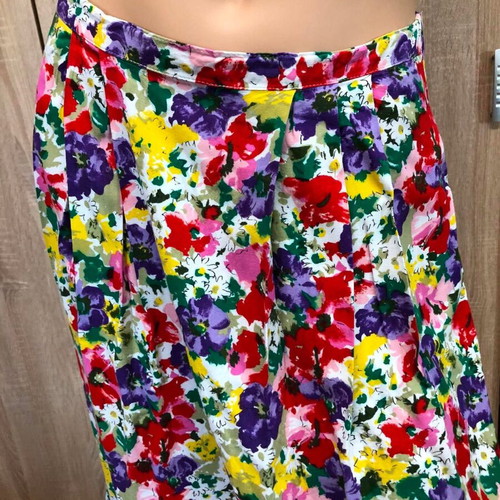 Floral linen skirt, size XL