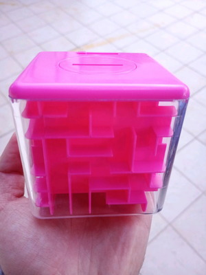 Labyrinth Puzzle Coin Bank used