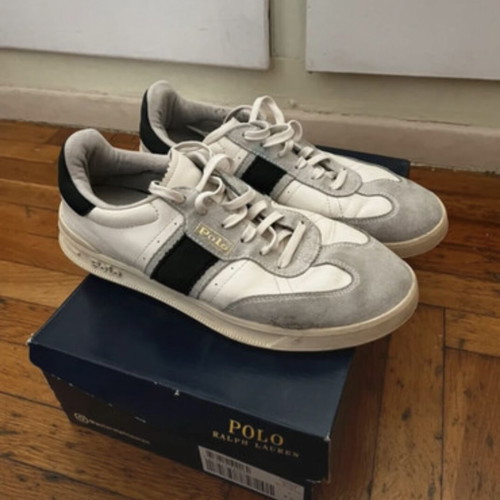 Ralph Lauren men casual shoes size 41 used, white and grey