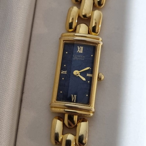 Vintage Citizen Elegance γυναικείο ρολόι με επιχρύσωση από ατσάλι, μεταχειρισμένο quartz