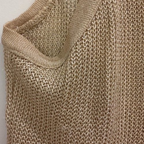 Danoff evening gold knitted blouse used, one size