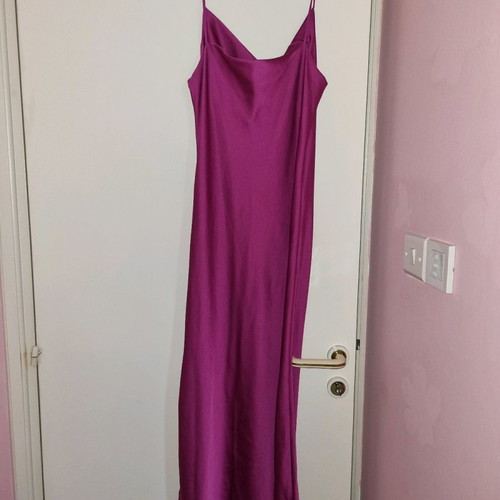 Satin fuchsia maxi dress Paranoia new