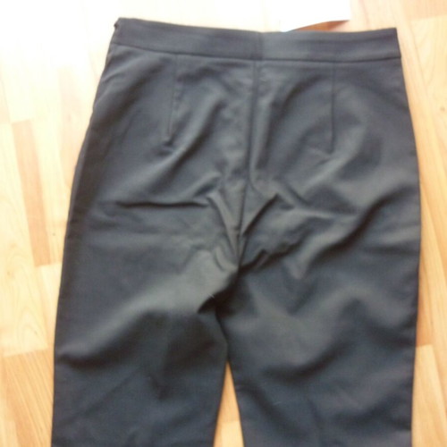 Zara women's pants Large new with lace on legs black