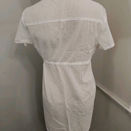 Sweet Miss shirt dress white like new, long, transparent