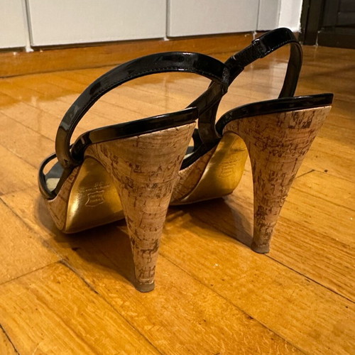 Sebastian heels used, size 38, black platform sandals