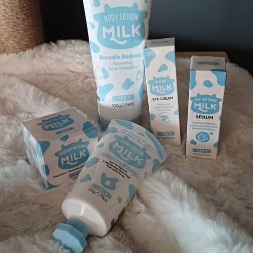 Milk skincare set 5 pieces new for face and body