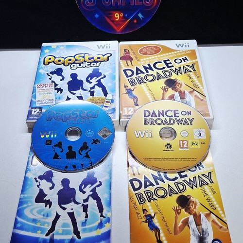 Popstar Guitar and Dance on the Broadway Nintendo Wii games used