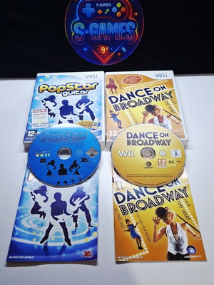 Popstar Guitar and Dance on the Broadway Nintendo Wii games used