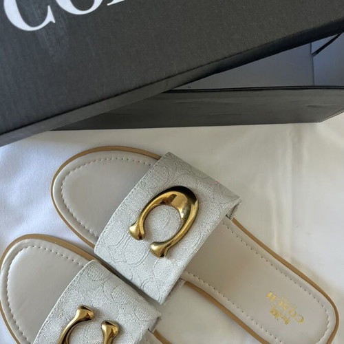 Coach flats new, white and gold summer sandals size 39