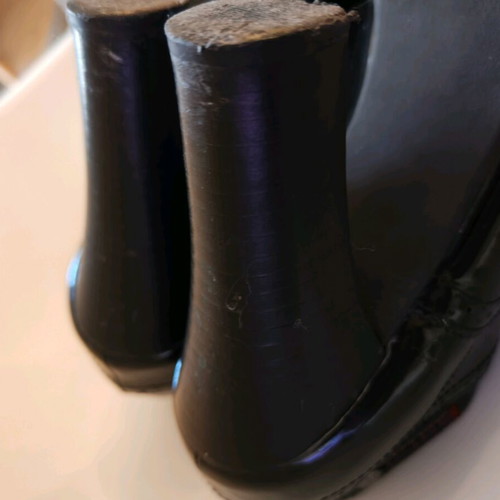 Replay women's oxford heels used, black patent leather