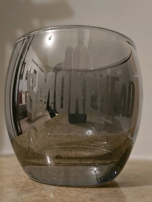 Collectible Smokehead whiskey glass and shot glass new