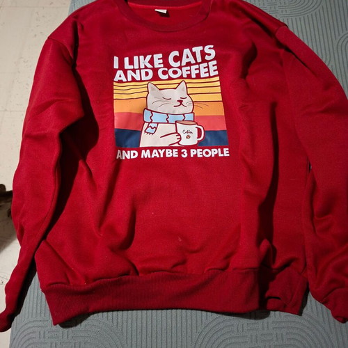 Women's red sweatshirt like new, size XL