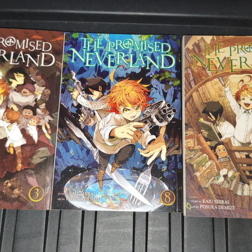 The Promised Neverland volumes 2, 3, 8 used, English