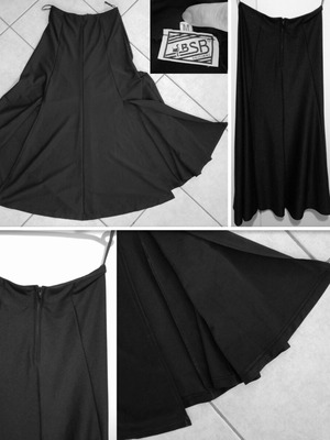 BSB black maxi skirt with slits like new, size M