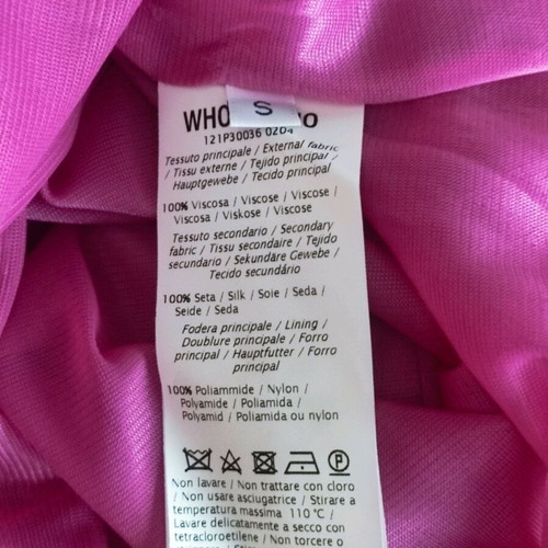 Luxury Who's Who Milano midi dress new, silk and viscose, pink
