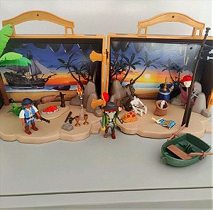Playmobil Pirates Βαλιτσάκι Λιμενοφύλακας με Κανόνι και Πειρατής για 4+ ετών