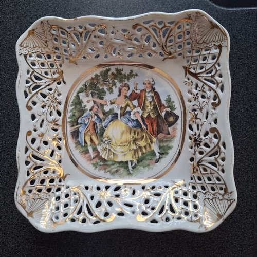 Vintage Schumann Bavaria Porcelain Decorative Bowl 18x18 cm used