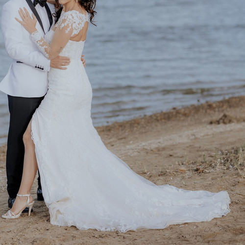 Rosa Clara Wedding Dress like new, detachable sleeves, ivory