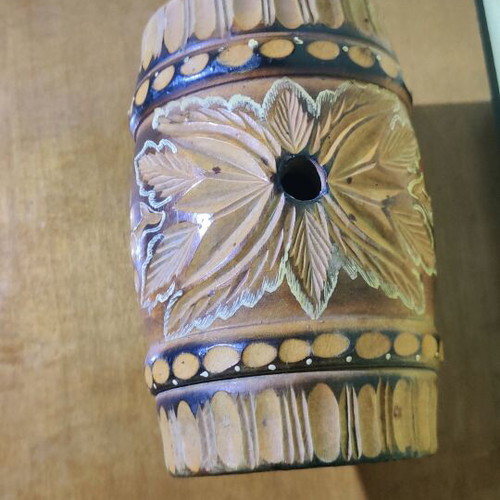 Wine barrel used, missing spigot and stopper