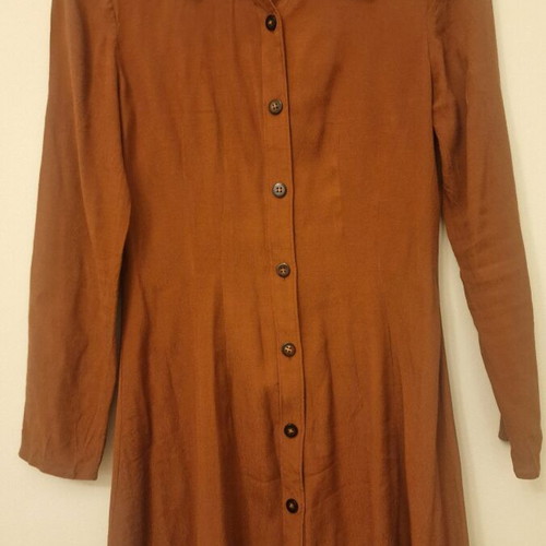 Dress with buttons brick red like new, size Small