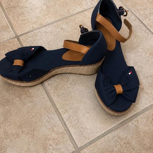 Tommy Hilfiger women's summer wedge sandals, blue, size 35