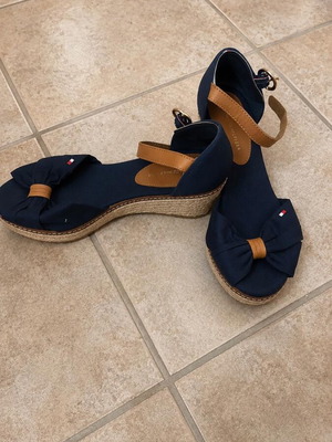 Tommy Hilfiger women's summer wedge sandals, blue, size 35