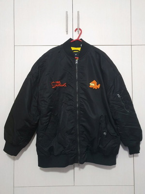Bomber jacket The Simpsons H&M black like new size L