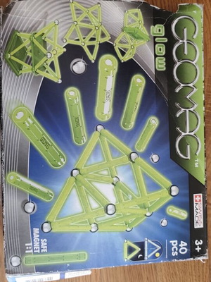 Geomag μαγνητικό παιχνίδι κατασκευών μεταχειρισμένο, 40 τεμάχια, φωσφορίζον