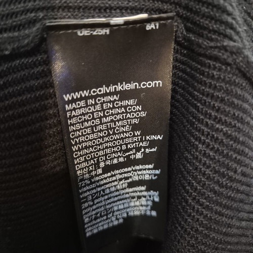 Calvin Klein skirt new, black cotton ribbed