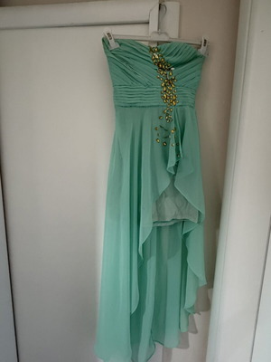 Strapless dress used, size S, mint color