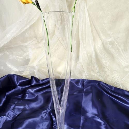 Decorative Floor Vases Set of 2 70cm Clear Glass Like New
