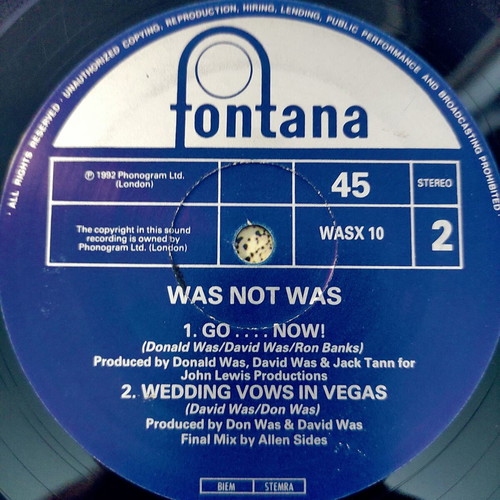 Was (Not Was) Listen Like Thieves 12'' Vinyl Single used, UK 1992