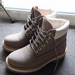 Lumberjack Kristy leather ankle boots new, gray and beige, size 36