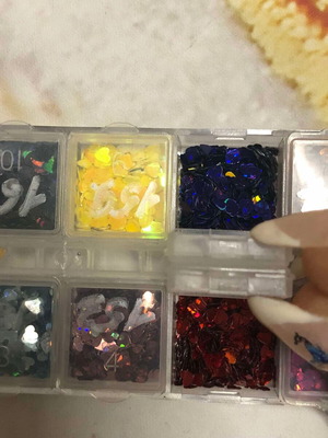 Art Lalic 12 grids box Chameleon Nail new, nail accessories