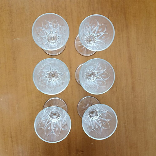 Vintage crystal champagne glasses set of 6, like new