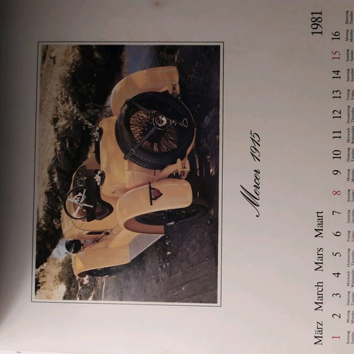 Oldies '81 calendar like new with 12 antique cars from 1981