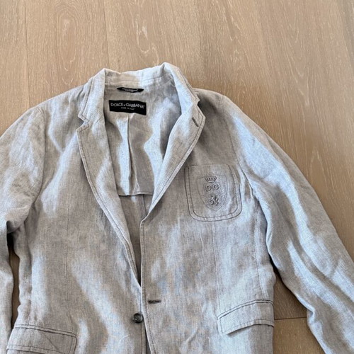 Dolce & Gabbana linen jacket used, slim fit, gray, XL