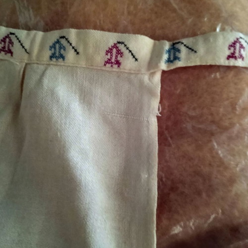 Handmade embroidered apron used