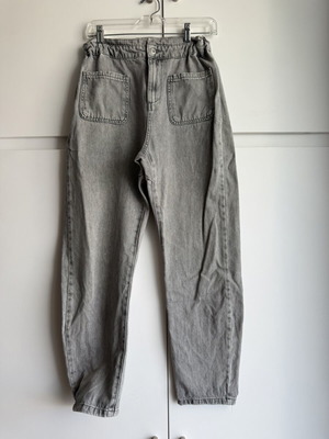 ZARA Z1975 high-waisted grey paperbag jeans, size EUR 36