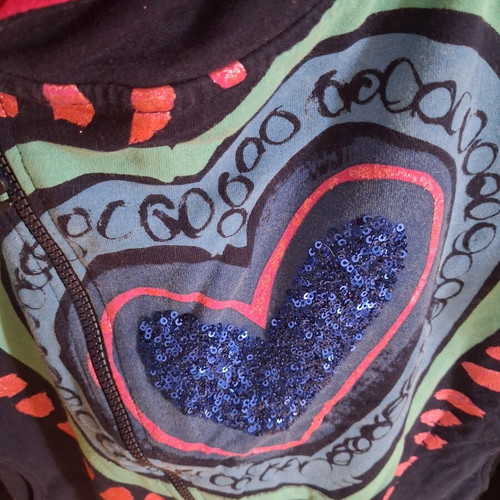 Desigual shirt like new, blue and colorful, sizes 134-140 cm