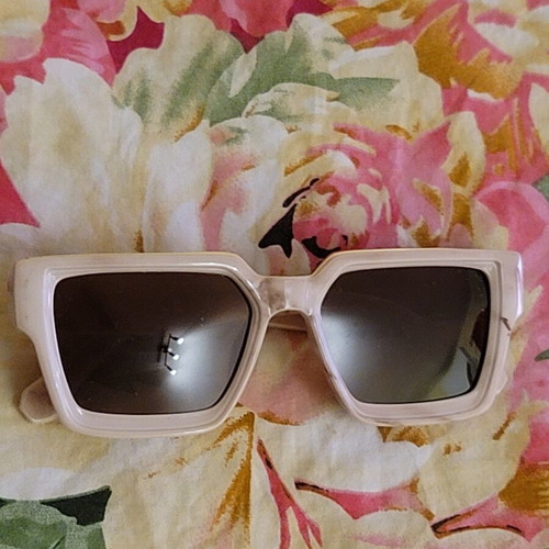 Sunglasses, beige and gold frame