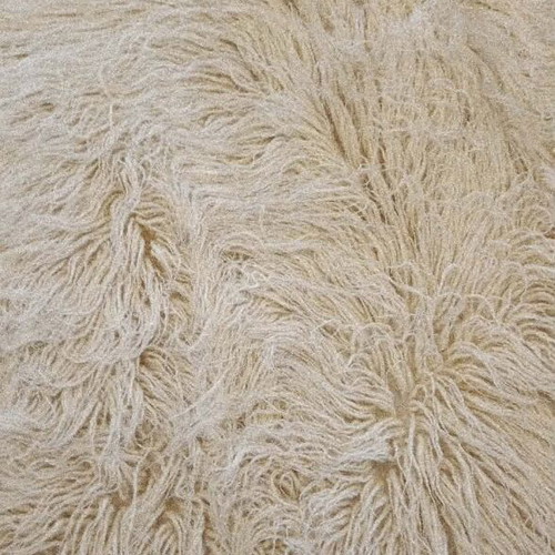 Wool Flokati Rug Loom-Woven, New, Cream Color 1.70x2.60m