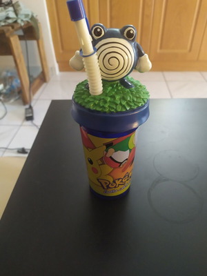 Pokemon Poliwrath glass used, collectible
